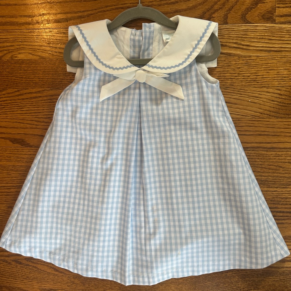 Edgehill Collection x Broke Brooke blue gingham dress